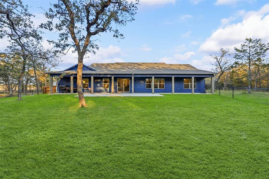 Actual Patio with extra large concrete added