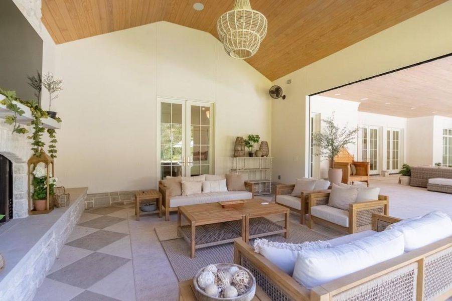 Exterior details and patio area of a home in , Canton (Image 27).