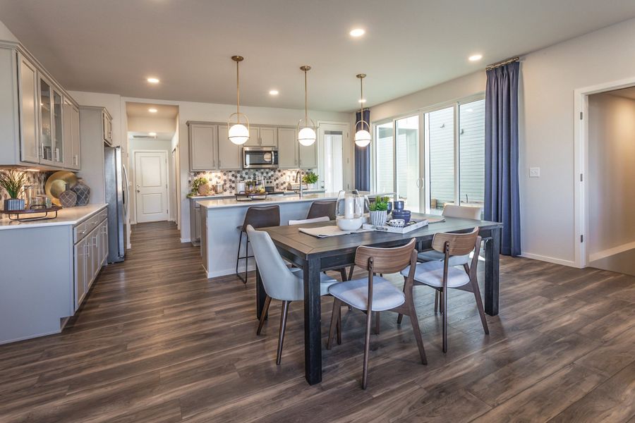 Representative furnished interior of a home built from the Newton by Hartford Homes in Trailside, Timnath (Image 16).