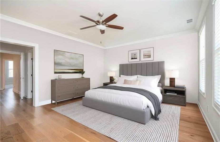Furnished interior view inside a new home in Evanshire Townhomes, Duluth (Image 11).