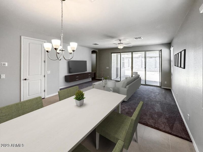 Furnished interior in a model home at Calistoga at Promenade in Queen Creek (Image 7). Furnished interior in a model home at Calistoga at Promenade in Queen Creek (Image 7).