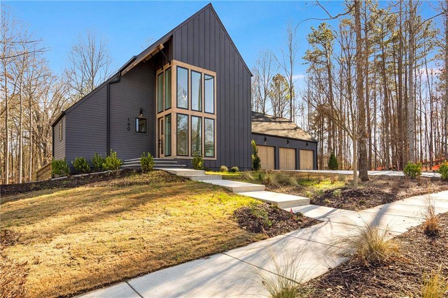 Front exterior of a new home in Aster, Roswell, GA, highlighting curb appeal (Image 26).