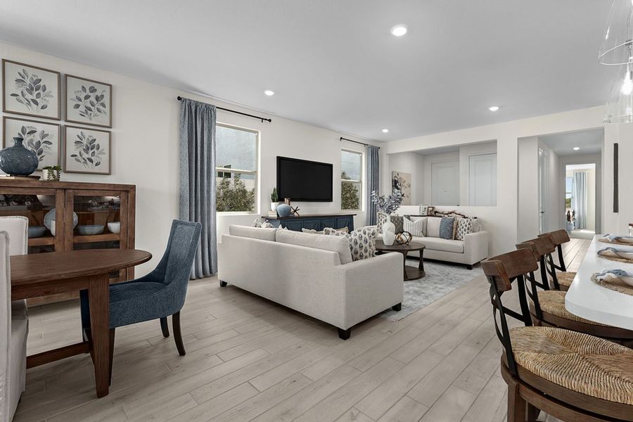 Representative furnished interior of a home built from the 1849 Modeled by KB Home in Bella Camino Traditions, San Tan Valley (Image 5).