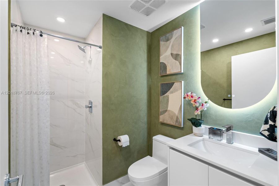 Furnished interior view inside a new home in , Miami (Image 17).