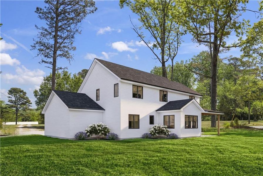 Front exterior of a new home in , Cumming, GA, highlighting curb appeal (Image 20).