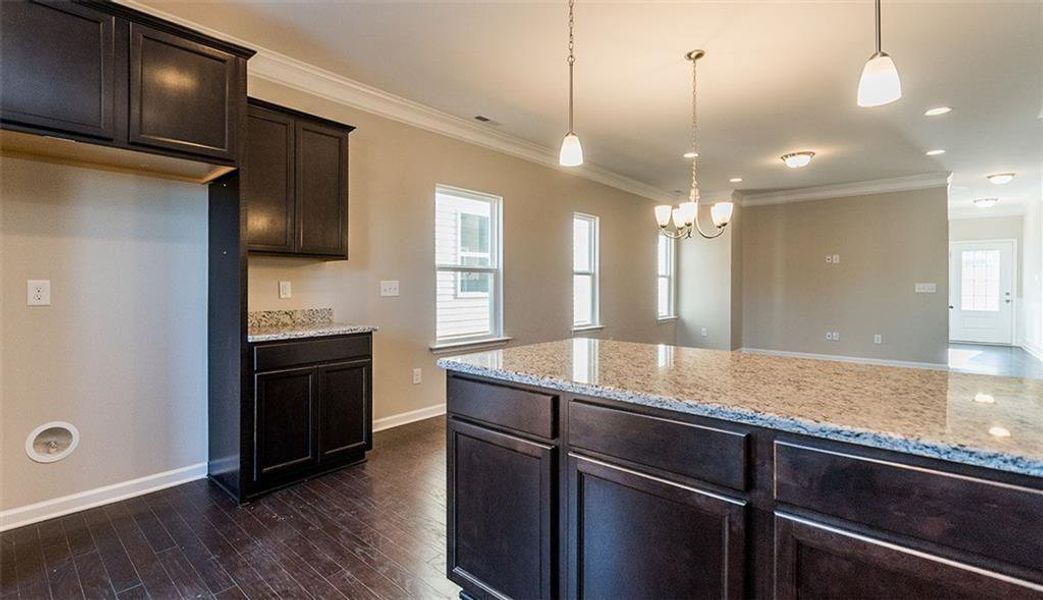 Furnished interior view inside a new home in The Andros, Dalton (Image 5).