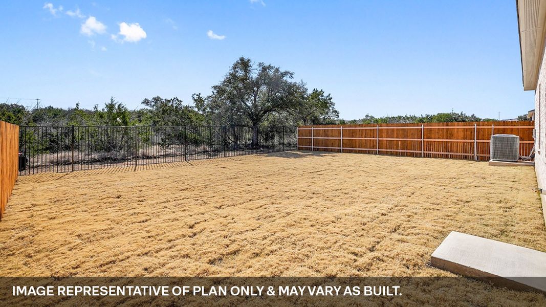 Representative exterior details of a home built from the The Quincy by D.R. Horton in Thunder Rock, Marble Falls (Image 18).