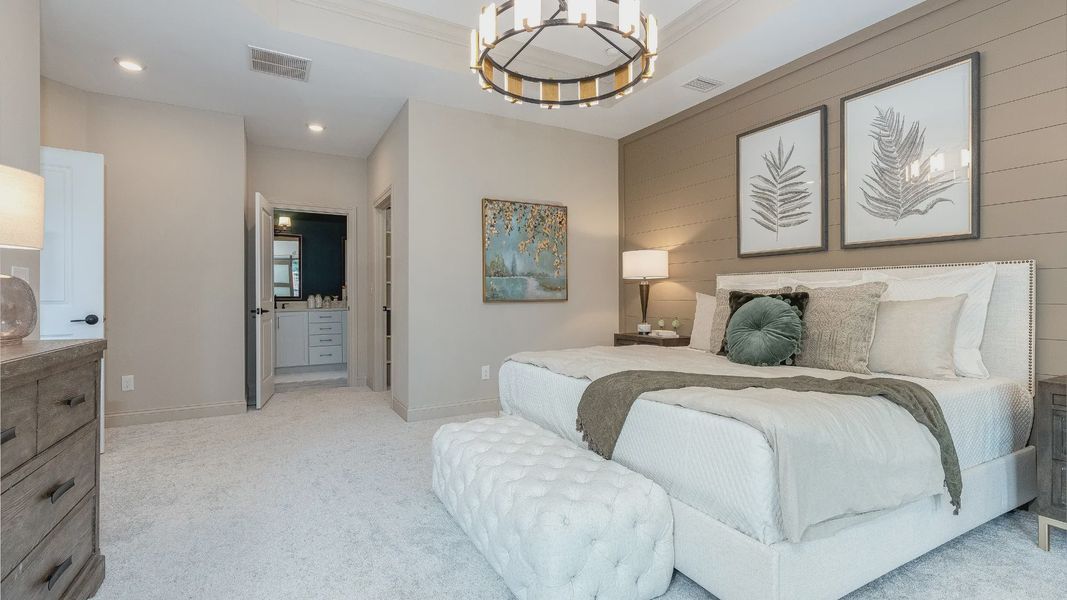 Furnished interior view inside a new home in Lakeside at Millican Reserve, College Station (Image 15). Furnished interior view inside a new home in Lakeside at Millican Reserve, College Station (Image 15).