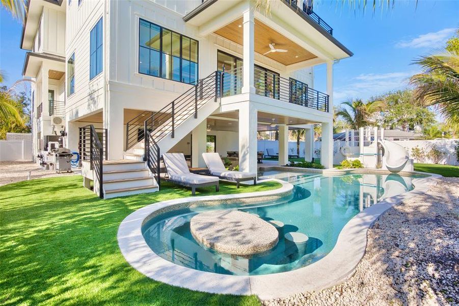 Exterior details and patio area of a home in , Sarasota (Image 3).