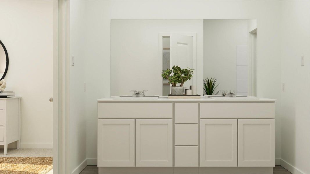 Furnished interior view inside a new home in Sunterra, Katy (Image 12).