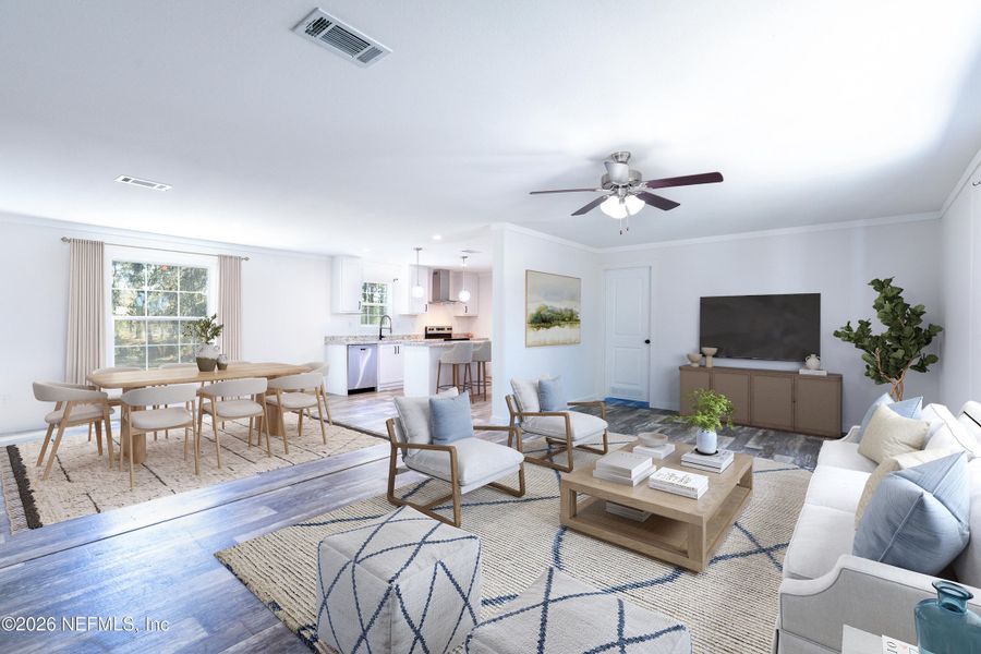 Furnished interior view inside a new home in , Lake Butler (Image 9).