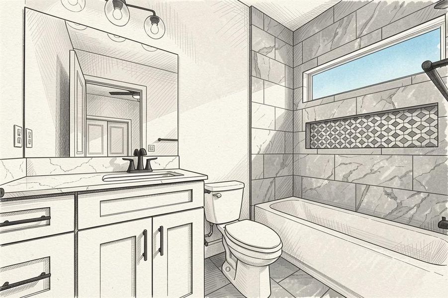 Furnished interior view inside a new home in , Newberry (Image 9).