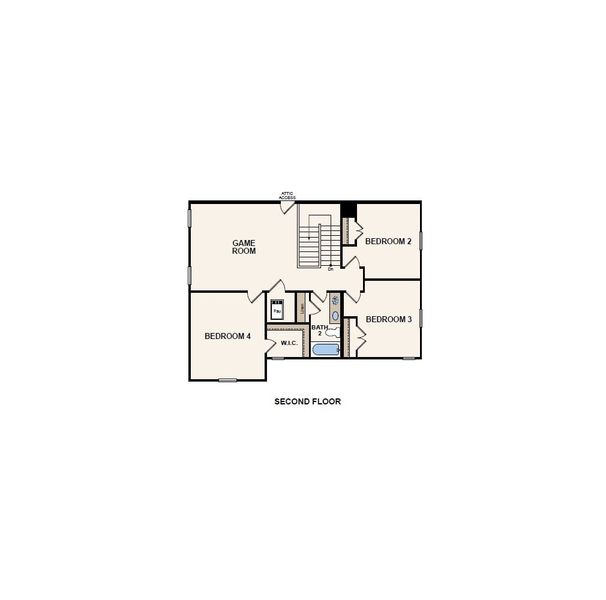 2D floor plan layout of this home in Magnolia Springs, Montgomery, TX (Image 3). 2D floor plan layout of this home in Magnolia Springs, Montgomery, TX (Image 3).