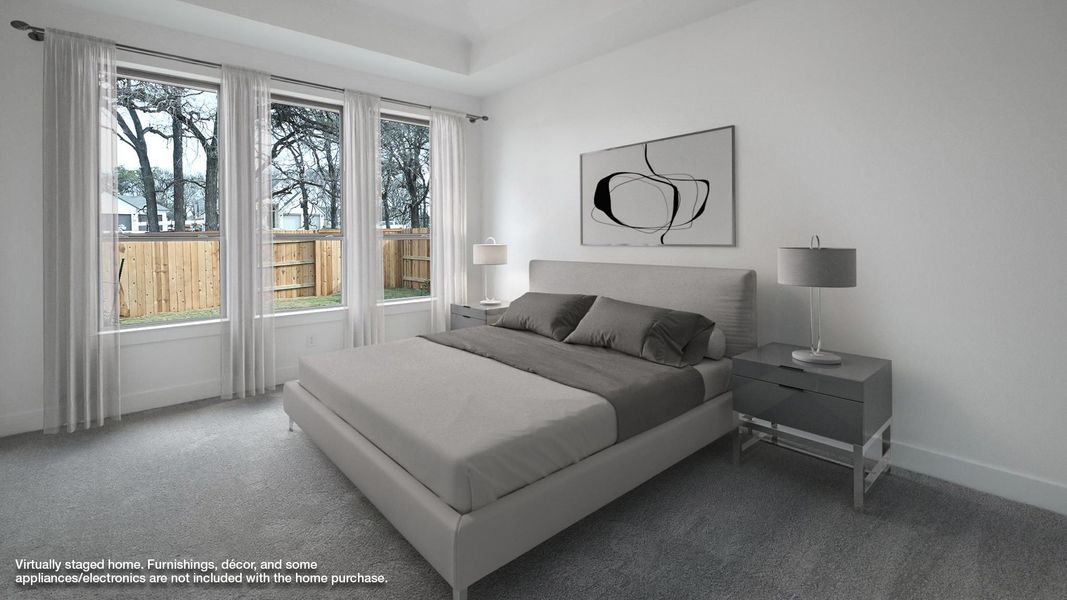 Furnished interior view inside a new home in 6 Creeks 60', Kyle (Image 6).