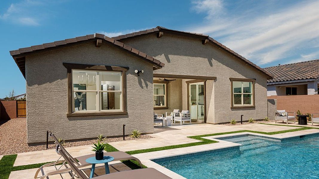 Representative exterior details of a home built from the Paris by Taylor Morrison in Alamar, Avondale (Image 3).