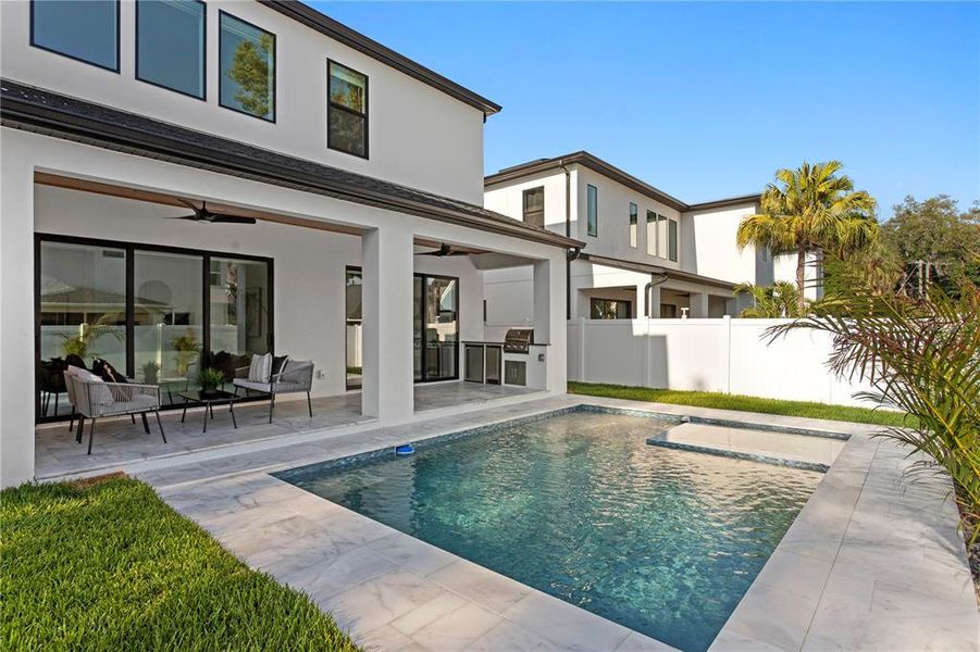 Exterior details and patio area of a home in , Tampa (Image 33).