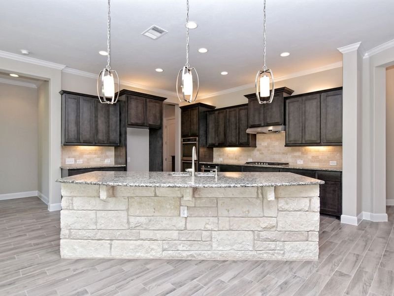Representative furnished interior of a home built from the San Simeon I by Giddens Homes in Clearwater Ranch, Liberty Hill (Image 279).