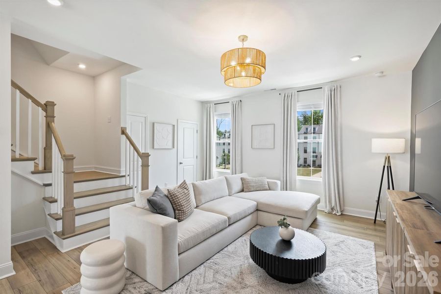 Furnished interior view inside a new home in The Townes of Cotswold, Charlotte (Image 27).