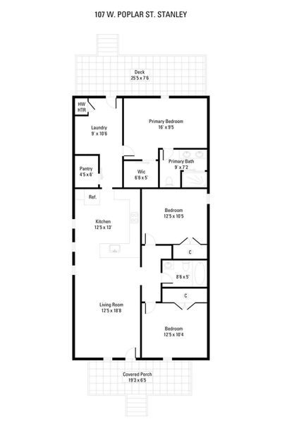 2D floor plan layout of this home in , Stanley, NC (Image 4).