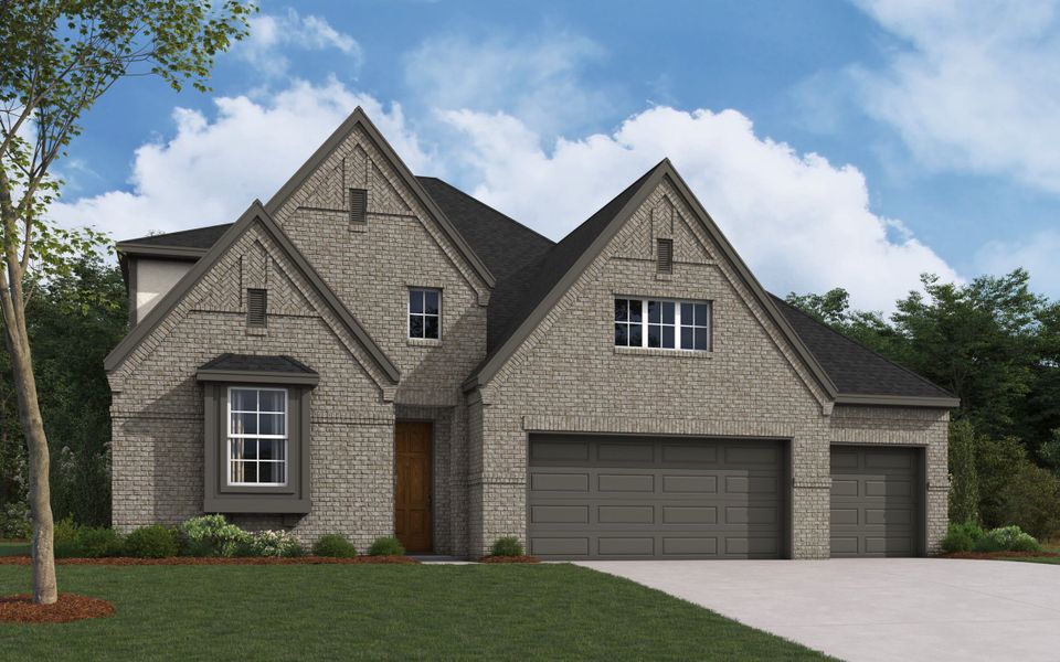 Representative exterior photo of a completed home built from the The Cypress II by William Ryan Homes in Aster Park, McKinney, TX (Image 3).