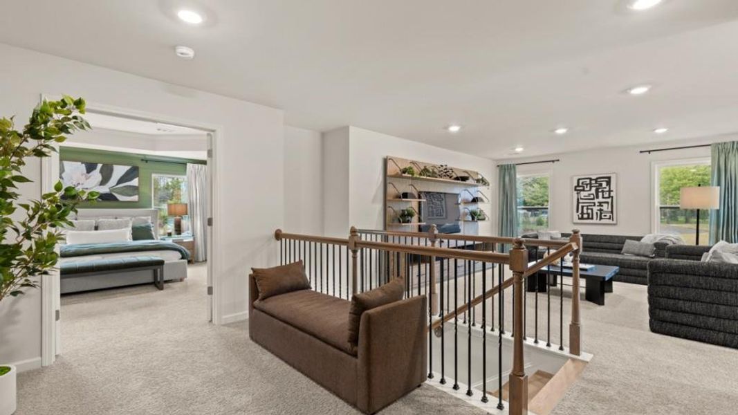 Furnished interior in a model home at Thalley Creek Estates in Cumming (Image 15).