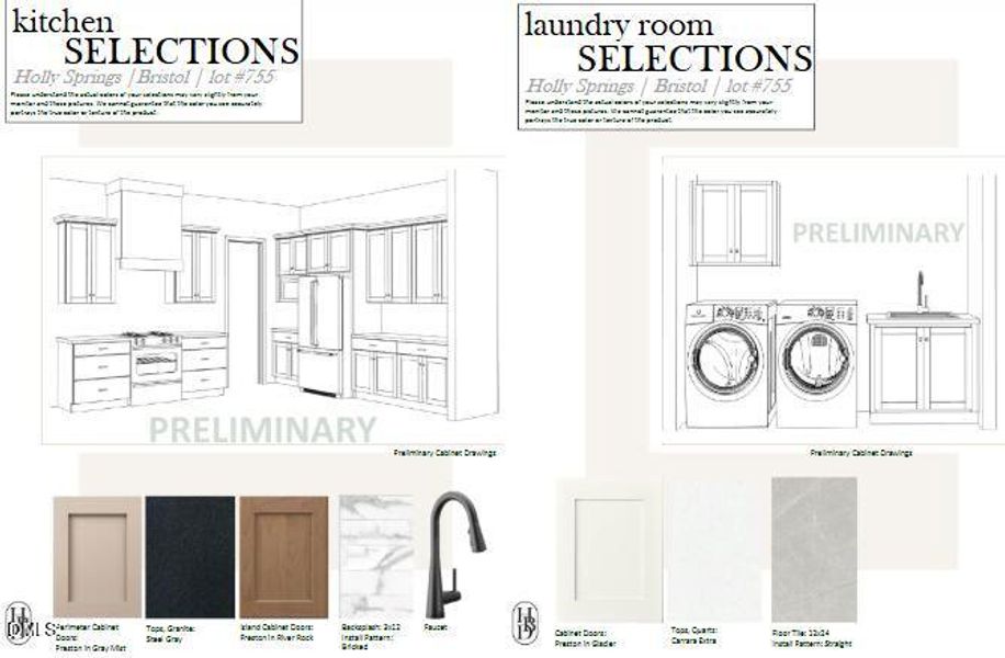 Kitchen and Laundry Selections