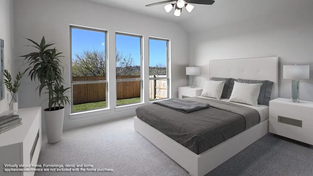 Furnished interior view inside a new home in Crosswinds 50', Kyle (Image 6).