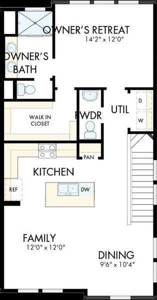 2D floor plan layout of this home in Easton Park - Nelson Village - Jewel Series, Austin, TX (Image 3). 2D floor plan layout of this home in Easton Park - Nelson Village - Jewel Series, Austin, TX (Image 3).