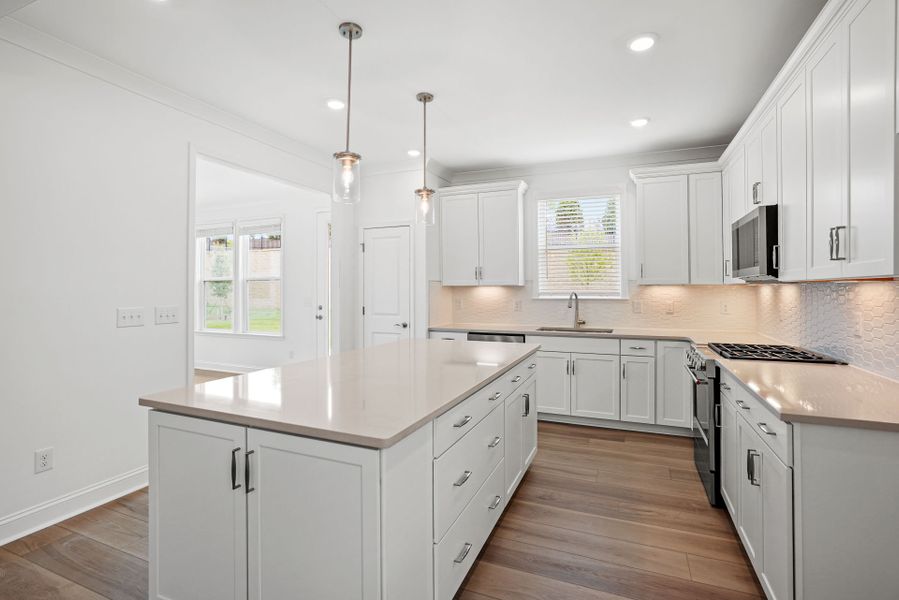 Furnished interior view inside a new home in Carolina Riverside, Belmont (Image 19). Furnished interior view inside a new home in Carolina Riverside, Belmont (Image 19).