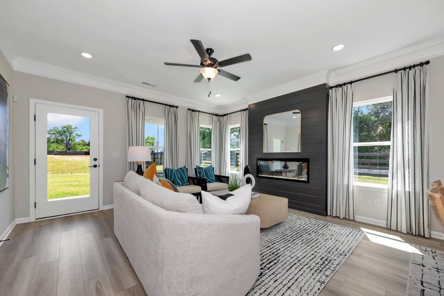 Representative furnished interior of a home built from the The Hampton by Smith Douglas Homes in La Segarra, Brookshire (Image 12).