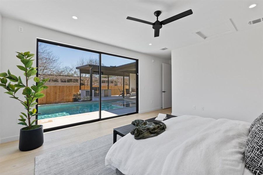Primary suite pool and spa door