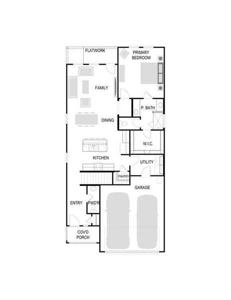 2D floor plan layout of this home in Trails of Lavon, Lavon, TX (Image 5). 2D floor plan layout of this home in Trails of Lavon, Lavon, TX (Image 5).