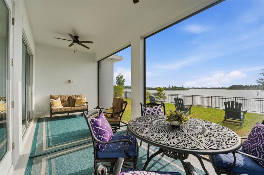 Exterior details and patio area of a home in Emerald Landing at Waterside at Lakewood Ranch – Lake Series, Sarasota (Image 32). Exterior details and patio area of a home in Emerald Landing at Waterside at Lakewood Ranch – Lake Series, Sarasota (Image 32).