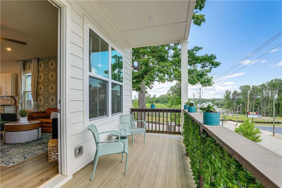 Exterior details and patio area of a home in , Atlanta (Image 22).