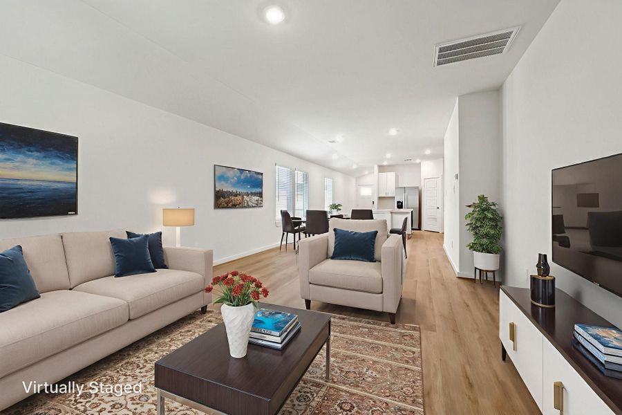 Furnished interior view inside a new home in Pine Lake Cove - Traditional Series, Montgomery (Image 9).