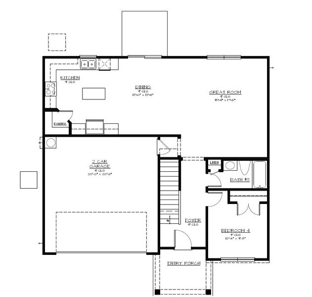 2D floor plan layout of this home in Belair East, Statesboro, GA (Image 3).