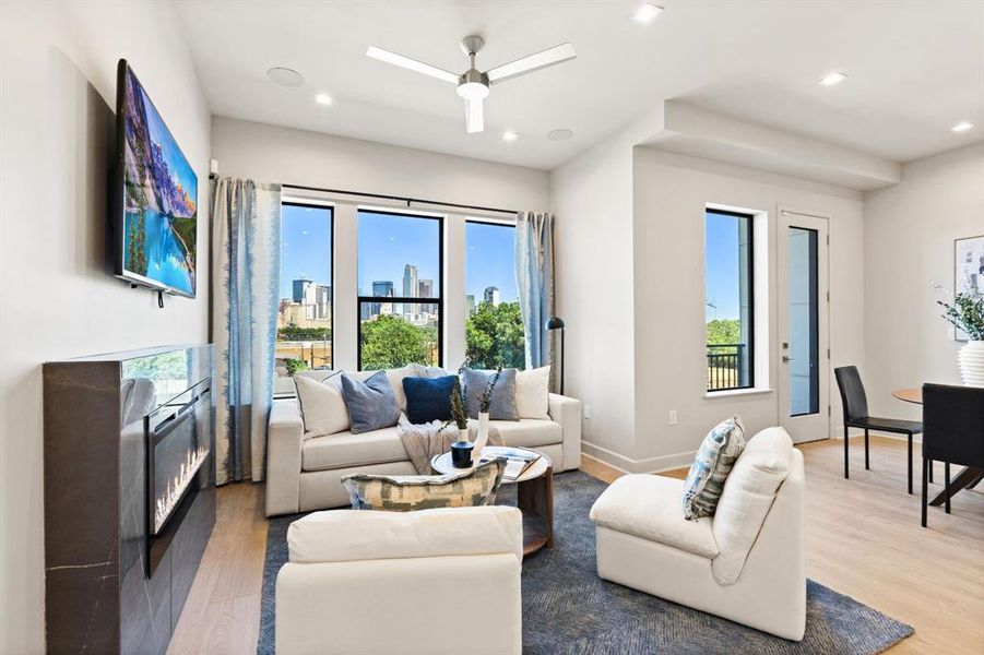 Furnished interior view inside a new home in , Dallas (Image 22).