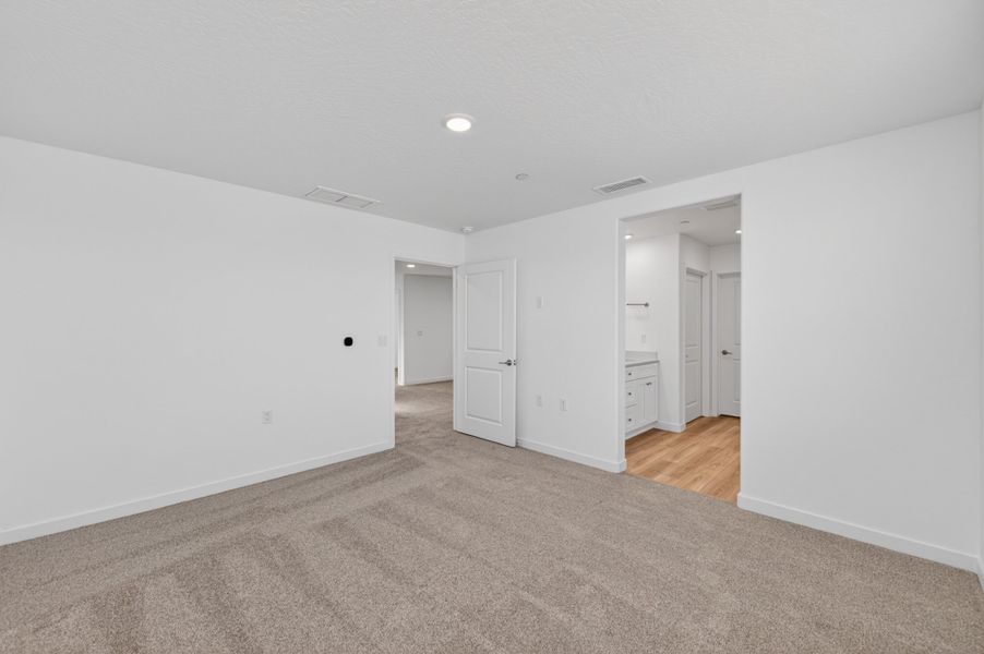 A room with white walls. A room with white walls.