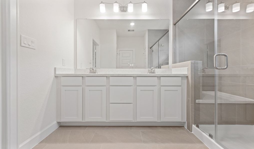 Primary bath with double sinks