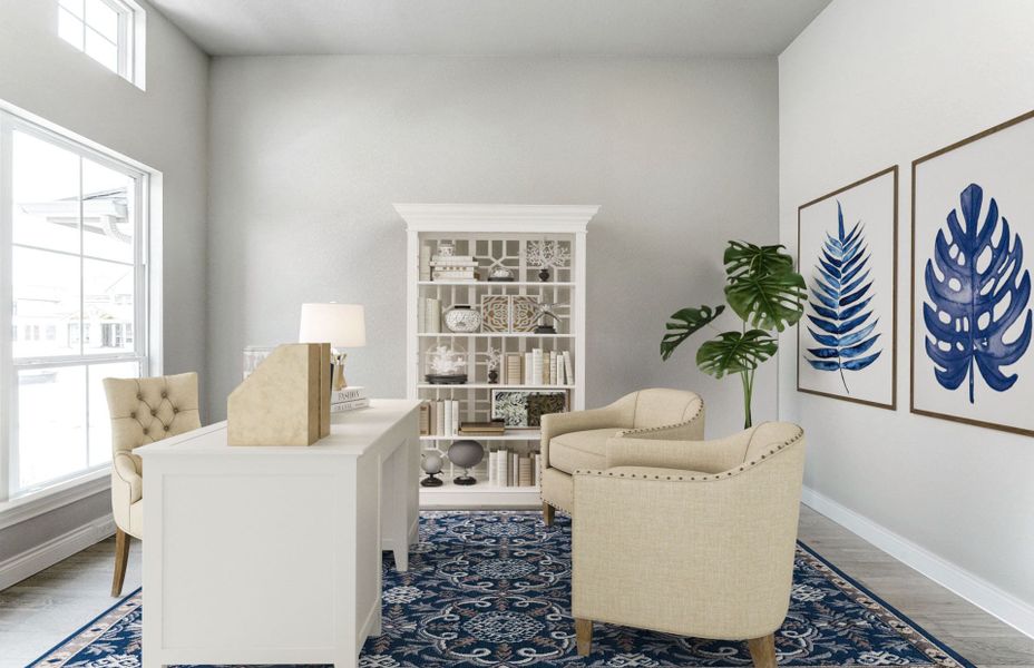 Representative furnished interior of a home built from the 2870 by Ravenna Homes in The Woodlands Hills 65′, Willis (Image 4). Representative furnished interior of a home built from the 2870 by Ravenna Homes in The Woodlands Hills 65′, Willis (Image 4).
