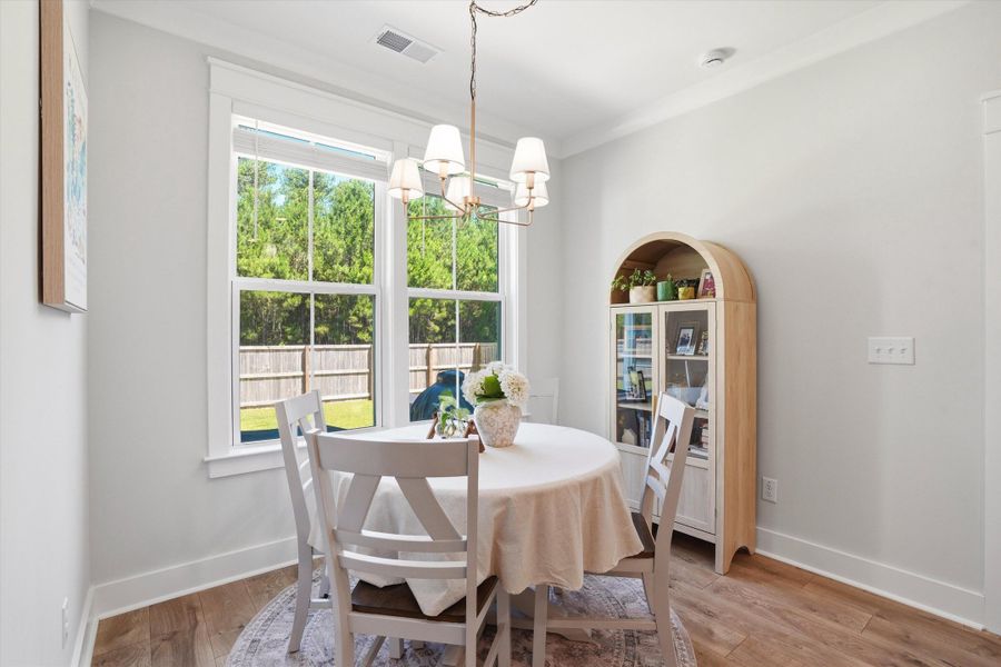 Furnished interior view inside a new home in Tidewater at Lakes of Cane Bay, Summerville (Image 33).