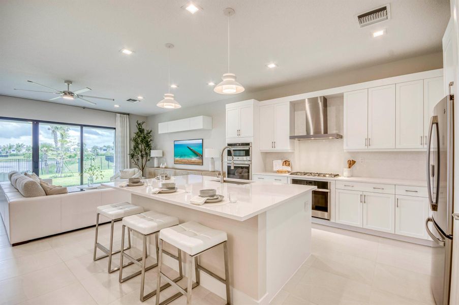 Furnished interior view inside a new home in Apex at Avenir, Palm Beach Gardens (Image 13).