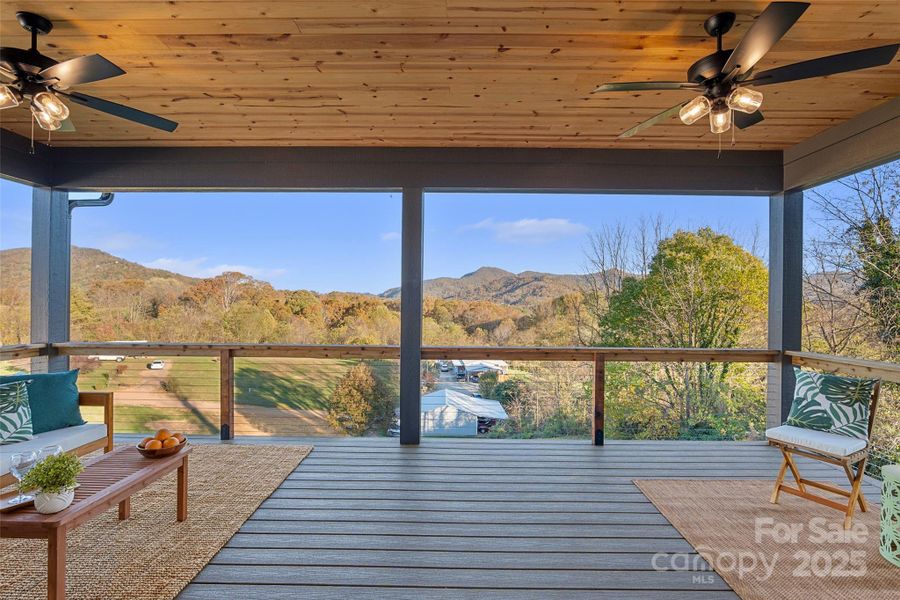 Back deck with views Back deck with views
