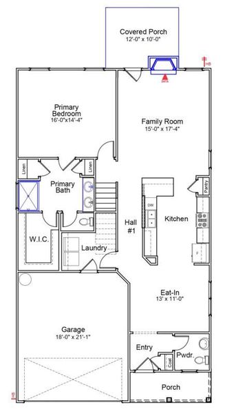 2D floor plan layout of this home in , Summerville, SC (Image 3).