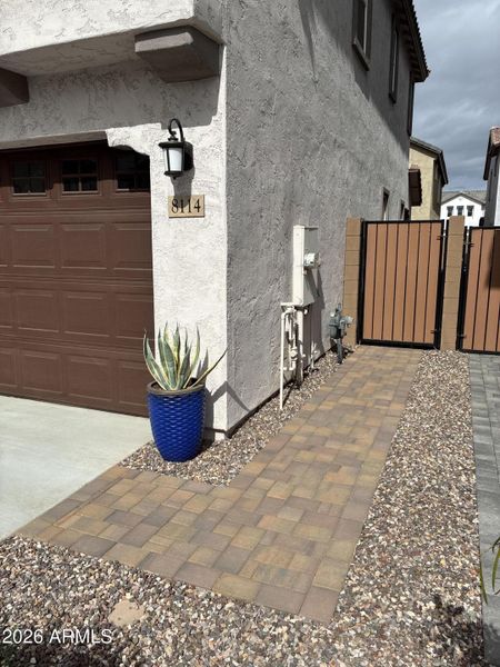 Front Walkway to side yard