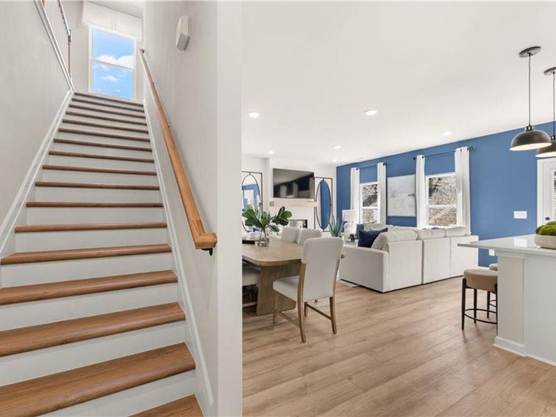 Furnished interior view inside a new home in The Bluffs, Canton (Image 7).