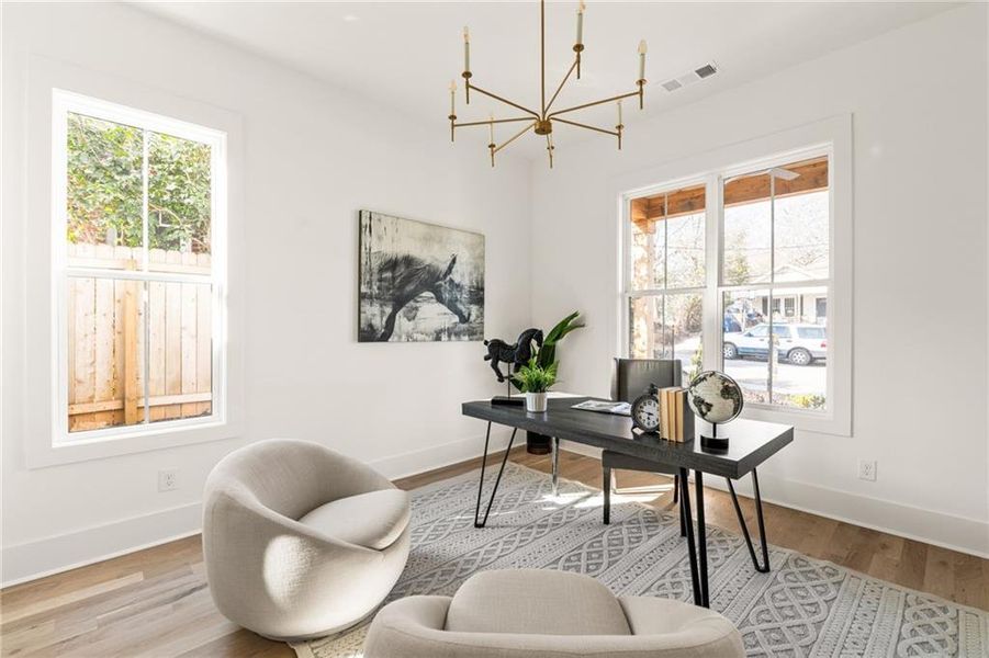 Furnished interior view inside a new home in , Atlanta (Image 12). Furnished interior view inside a new home in , Atlanta (Image 12).