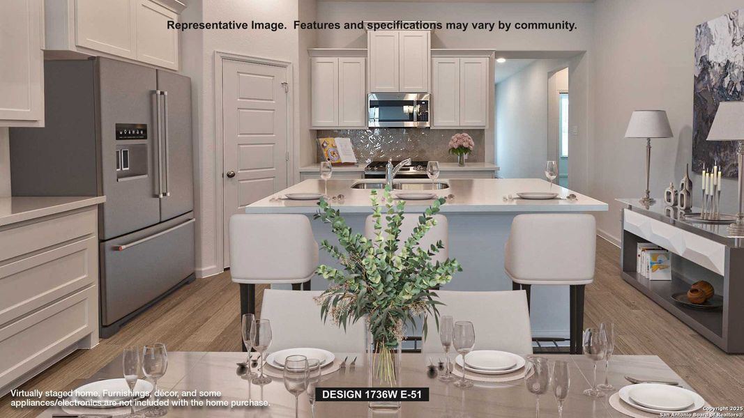 Furnished interior view inside a new home in Ladera 40', San Antonio (Image 4). Furnished interior view inside a new home in Ladera 40', San Antonio (Image 4).