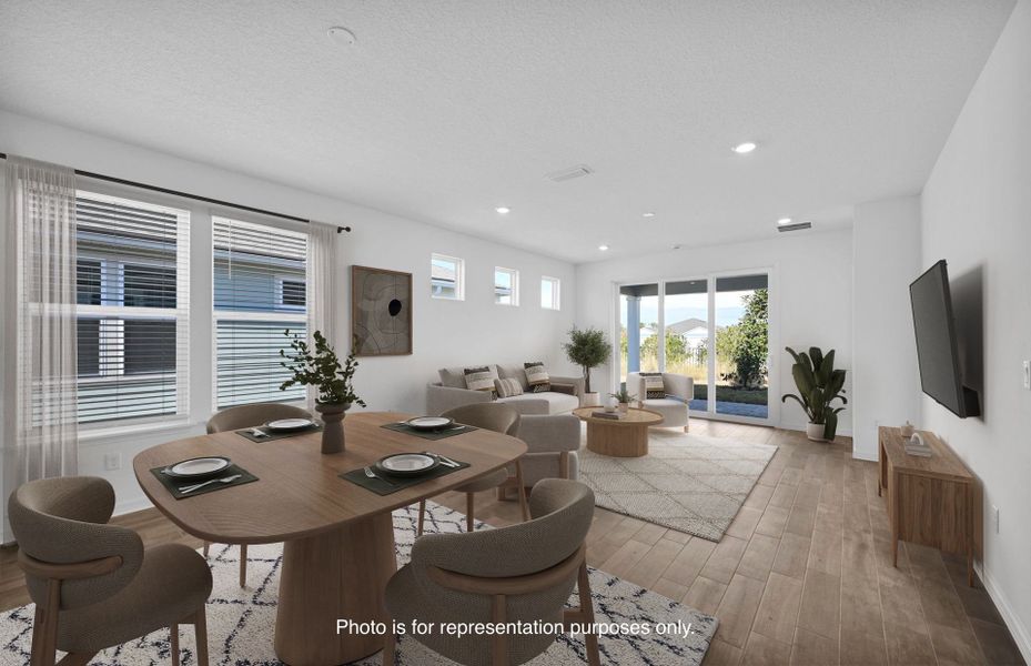 Furnished interior view inside a new home in Del Webb Wildlight, Yulee (Image 4).