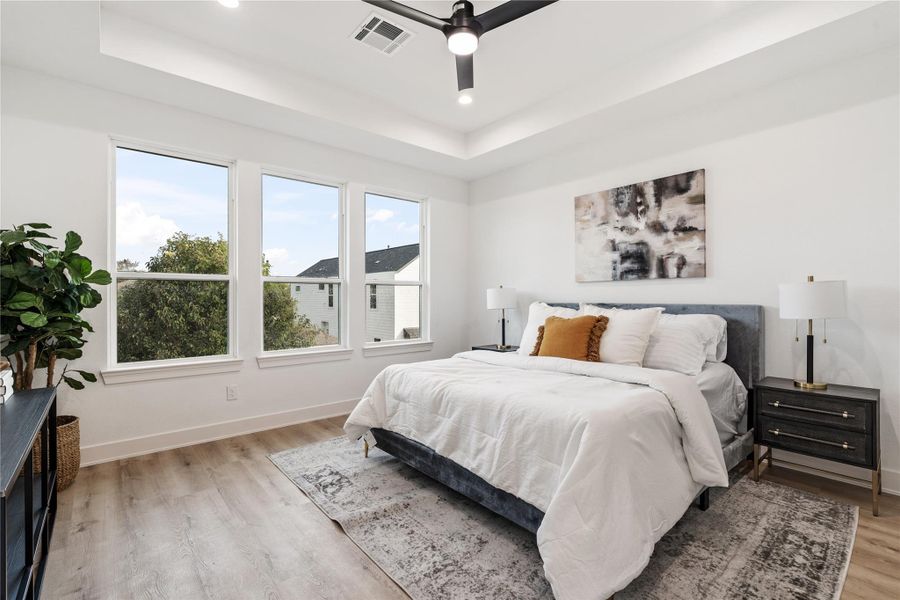 Designed for tranquility, thisspace balances scale andwarmth, offering ample room forboth rest and reflection.